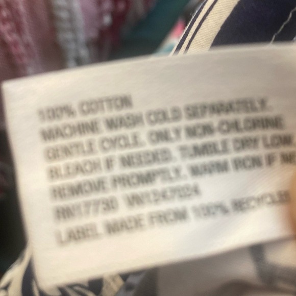 Vineyard Vines Summer Dress Sleeveless Nautical Pattern Navy White Size Medium - Picture 8 of 8